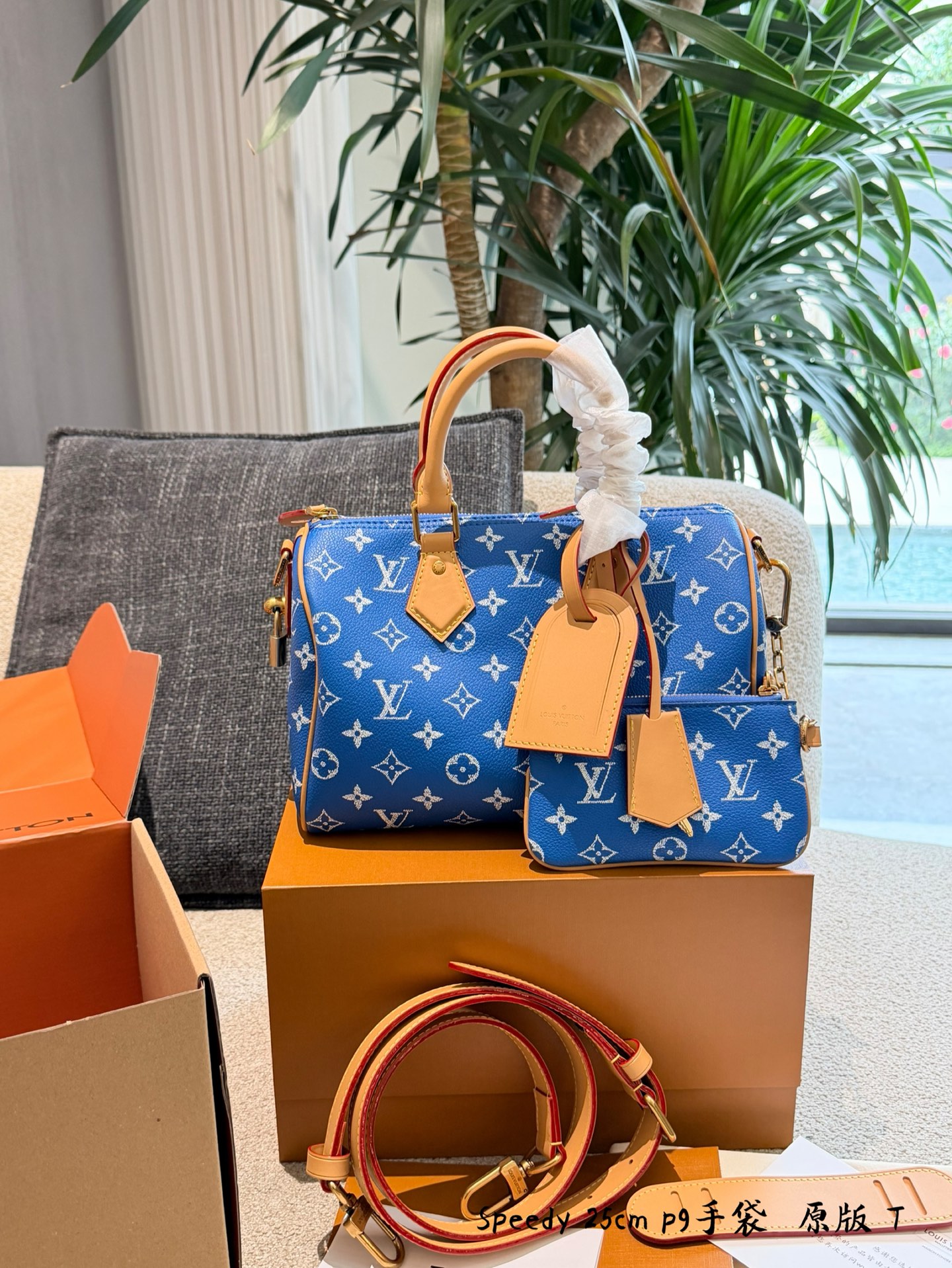 LV Speedy P34 Handbag Monogram Canvas Detachable Strap 3